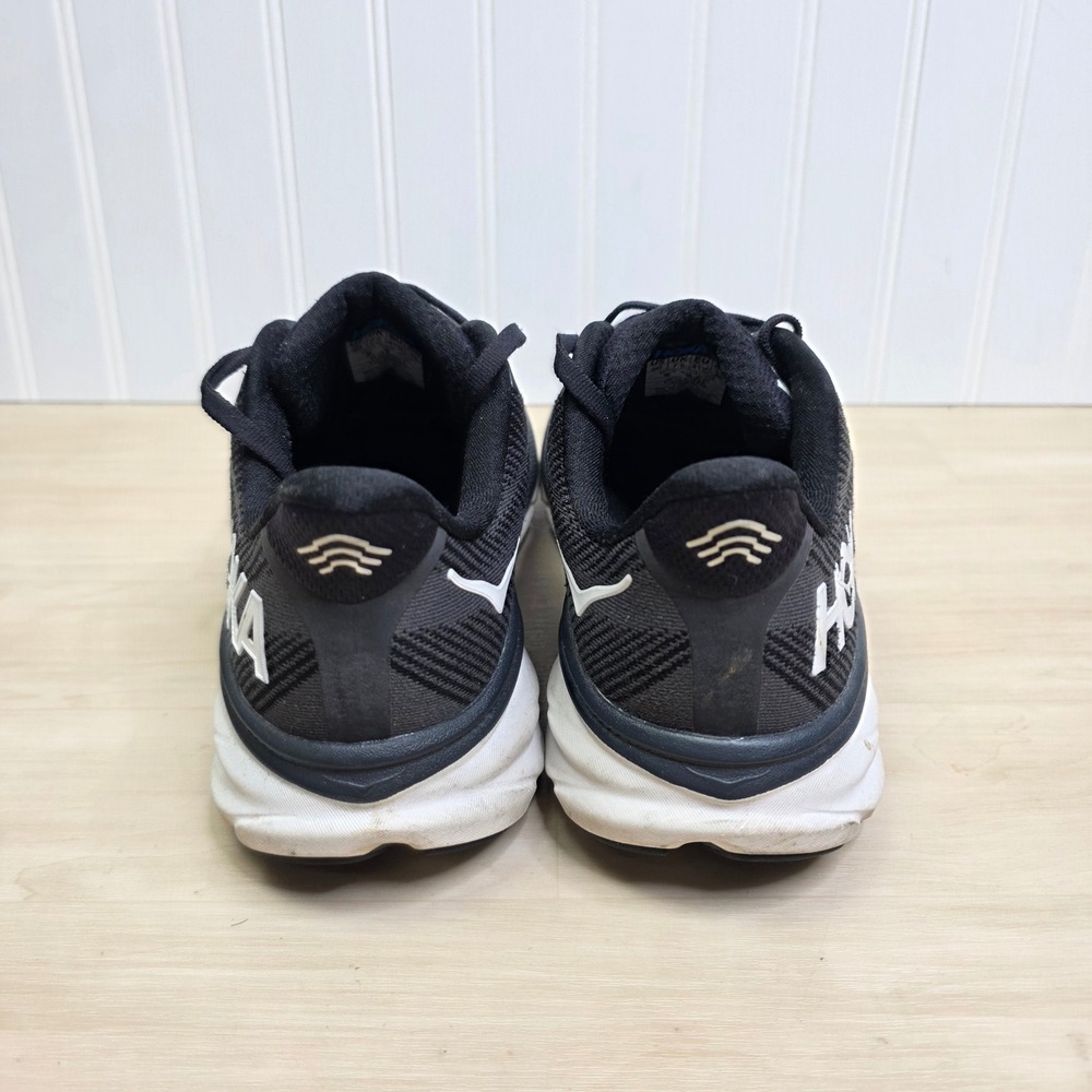 Hoka One One Clifton 9 Womens Running Shoes Black White 1127896-BWHT Size 9 B - Picture 8 of 10